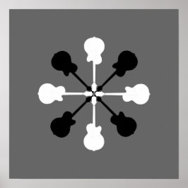 Musikdekorationswand für Gitarrenspieler Poster