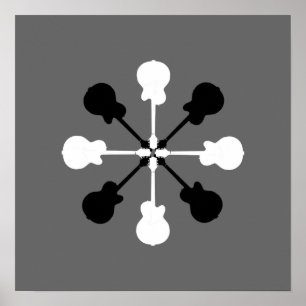 Musikdekorationswand für Gitarrenspieler Poster