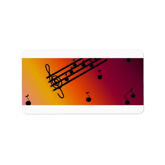 Musikdesign Adressaufkleber (Vorne)