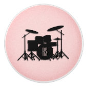 Musikdesign für Monogram-Trommel-Set Keramikknauf (Vorderseite)