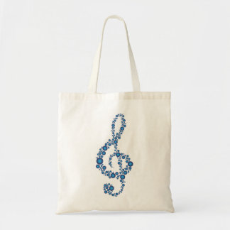 Musikdreifacher Clef-blaue Punkt-Tasche Tragetasche
