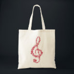 Musikdreifacher Clef-Rosa punktiert Tasche<br><div class="desc">Nehmen Sie Ihre Musik,  um in eine stilvolle Art mit dieser rosa Punkt Tasche dreifachen Clef zu gehen!</div>