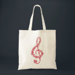 Musikdreifacher Clef-Rosa punktiert Tasche<br><div class="desc">Nehmen Sie Ihre Musik,  um in eine stilvolle Art mit dieser rosa Punkt Tasche dreifachen Clef zu gehen!</div>