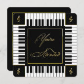 MUSIKEINLADUNG (PIANO-TASTATUR) EINLADUNG (Vorne/Hinten)