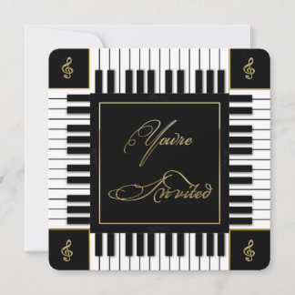 MUSIKEINLADUNG (PIANO-TASTATUR) EINLADUNG