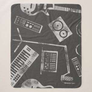 Musikelemente: nahtloser Hintergrund im Vintage-St Sherpadecke