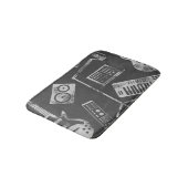 Musikelemente: Vintager nahtloser Hintergrund. Badematte (Schrägansicht)