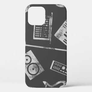 Musikelemente: Vintager nahtloser Hintergrund. Case-Mate iPhone Hülle