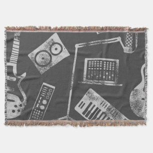 Musikelemente: Vintager nahtloser Hintergrund. Decke