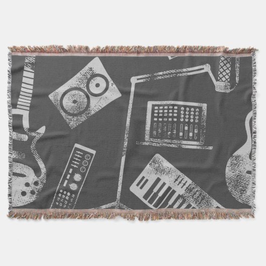 Musikelemente: Vintager nahtloser Hintergrund. Decke (Vorderseite)