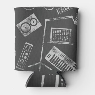 Musikelemente: Vintager nahtloser Hintergrund. Dosenkühler