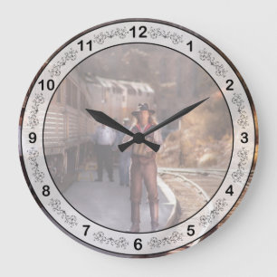 Musiker - Akkordeon - Der Mann und die Ziehharmon Große Wanduhr