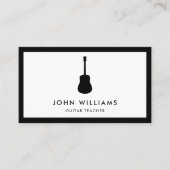 Musiker-Akustikgitarre-Minimalistisches modernes Visitenkarte (Vorderseite)