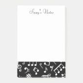 Musiker aus Schwarz und Weiß der Musiknote Post-it Klebezettel (Vorderseite)