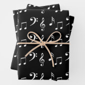 Musiker aus Schwarz und Weiß Geschenkpapier Set (Beispiel)