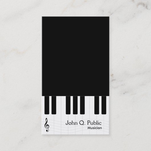 Musiker aus Schwarz und Weiß Visitenkarte (Vorderseite)