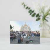 Musiker außerhalb von Sacre Coeur Paris Postkarte (Stehend Vorderseite)