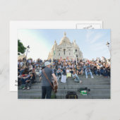 Musiker außerhalb von Sacre Coeur Paris Postkarte (Vorne/Hinten)
