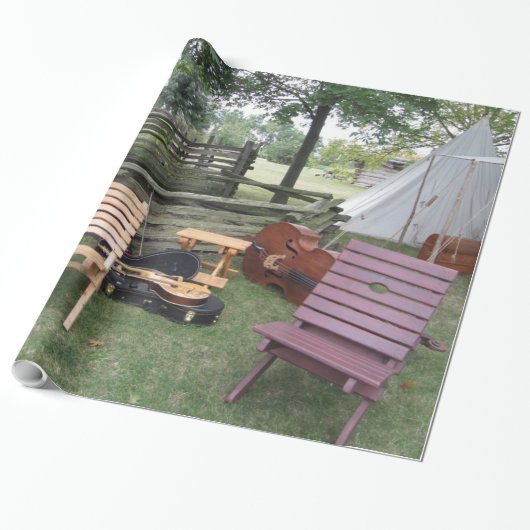 Musiker Band Camp Wrapping Paper Geschenkpapier (Ungerollt)