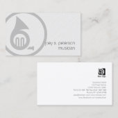 Musiker, Bold French Horn Icon Music Visitenkarte (Vorne/Hinten)