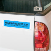 Musiker brauchen Liebe Autoaufkleber (Auf Lkw)