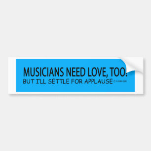 Musiker brauchen Liebe Autoaufkleber