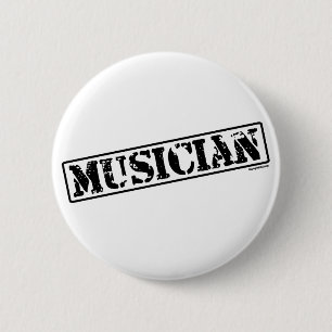 Musiker-Briefmarke Button