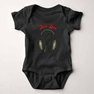 Musiker Dancer Kopfhörer Musik Liebe Baby Strampler