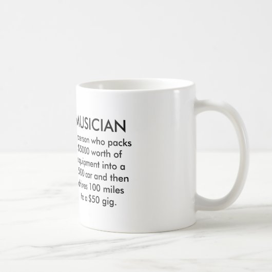 Musiker definieren Tasse (Rechts)