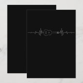 Musiker der akustischen Gitarre-Heartbeat-Band Einladung (Vorne/Hinten)