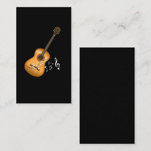 Musiker der akustischen Gitarre Visitenkarte (Vorne/Hinten)