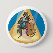 Musiker, der Chello spielt Button (Vorderseite)