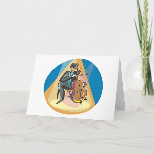 Musiker, der Chello spielt Karte