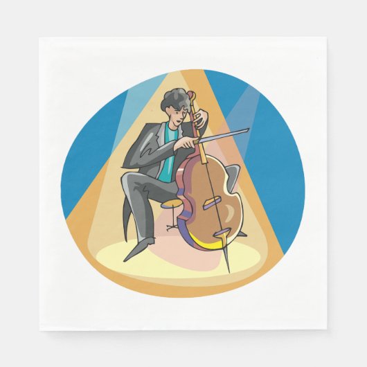 Musiker, der Chello spielt Serviette (Vorderseite)