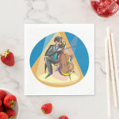 Musiker, der Chello spielt Serviette