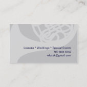 Musiker der französischen Horn Teacher Player Stud Visitenkarte (Rückseite)