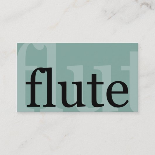Musiker des Flute Teacher Studio Music Orchesters Visitenkarte (Vorderseite)