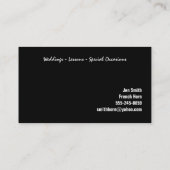 Musiker des französischen Horn Player Teacher Musi Visitenkarte (Rückseite)