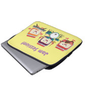 Musiker des niedlichen Konfitüren-Cartoon Laptopschutzhülle (Vorne Knopf)