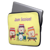 Musiker des niedlichen Konfitüren-Cartoon Laptopschutzhülle (Vorderseite Links)