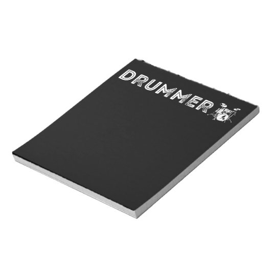 Musiker des Vintagen Drummers Notizblock (Rotiert)