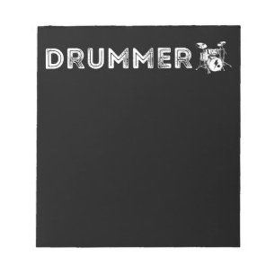 Musiker des Vintagen Drummers Notizblock