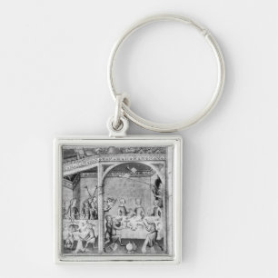 Musiker, die an einem Bankett unterhalten Schlüsselanhänger