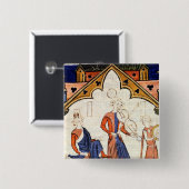 Musiker, die eine Viola und einen Tambourine Button (Vorne & Hinten)