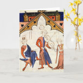 Musiker, die eine Viola und einen Tambourine Karte (Gelbe Blume)