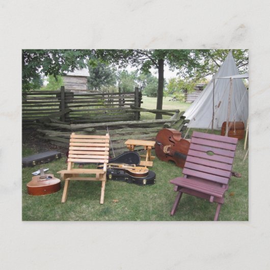 Musiker "Die Familie, die zusammen spielt" Postkar Postkarte (Vorderseite)