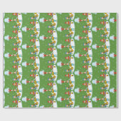 Musiker Elves Weihnachtswrapping Paper Geschenkpapier (Flach)