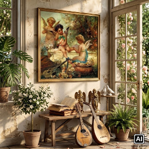 Musiker Engel von Hans Zatzka, viktorianische Fein Poster