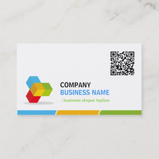 Musiker - farbenfroh mit QR-Code Visitenkarte (Rückseite)