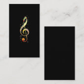 Musiker Farbenfrohe Musik Clef Musikernotizen Visitenkarte (Vorne/Hinten)